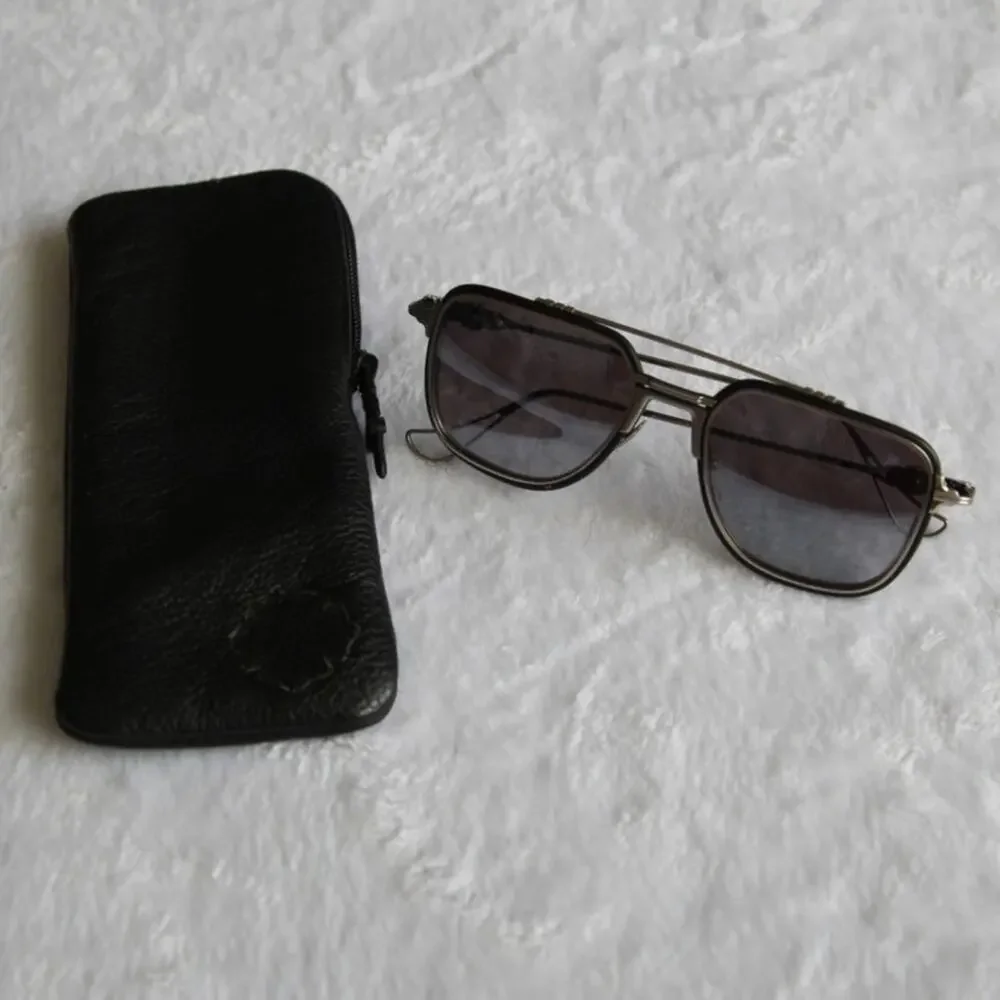 Authentic Chrome Hearts Humpster Sunglasses Gunmetal Aviator w/ Case